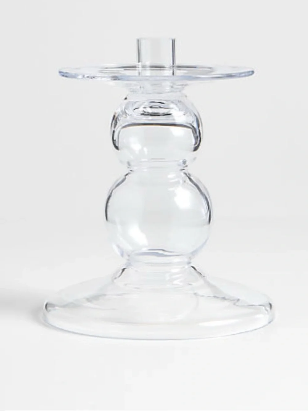 New! 🇵🇱✨ Crate&Barrel Clear Glass Taper Candle Holder
